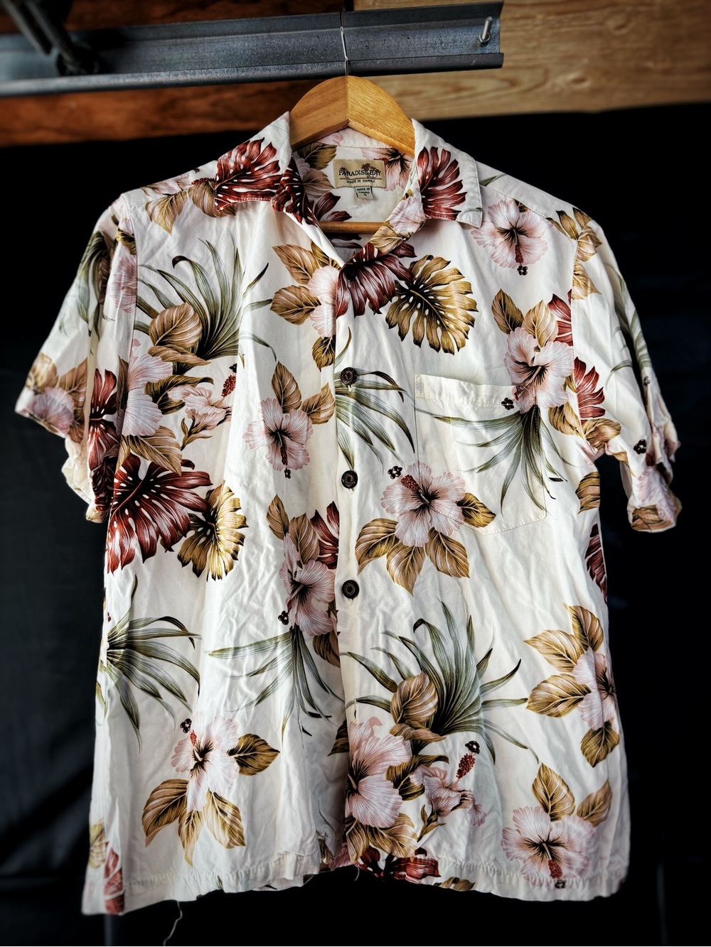 Paradise Bay | *FLAW* Tropical Floral Hawaiian Shirt Made in Hawaii - Men's S